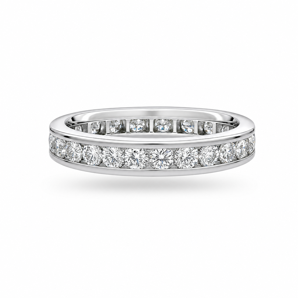 channel set diamond band editorial product image