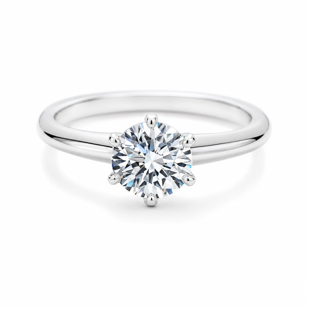 round brilliant solitaire editorial product image