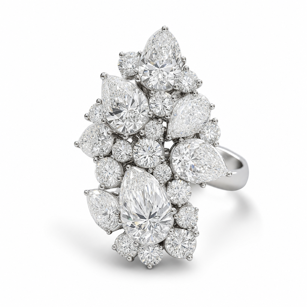 statement cluster ring editorial product image