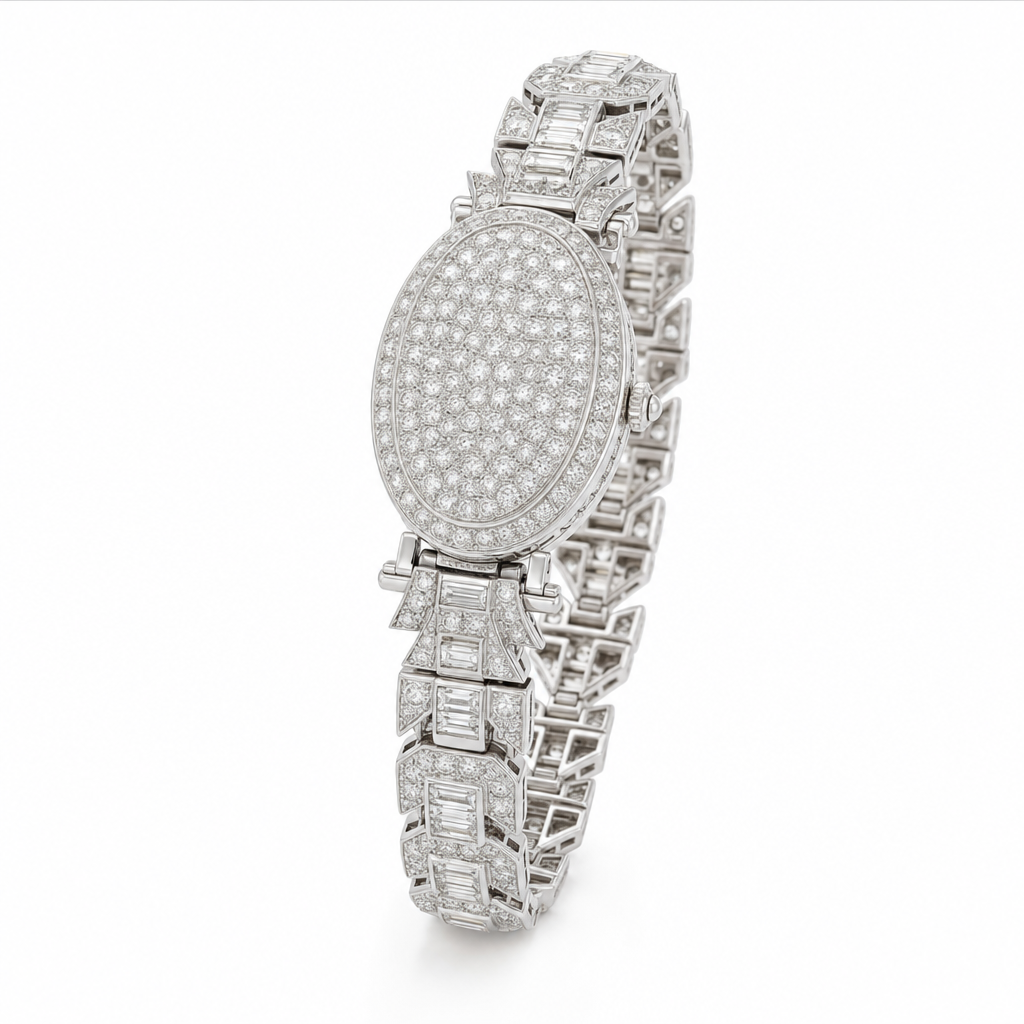 heritage art deco watch editorial product image